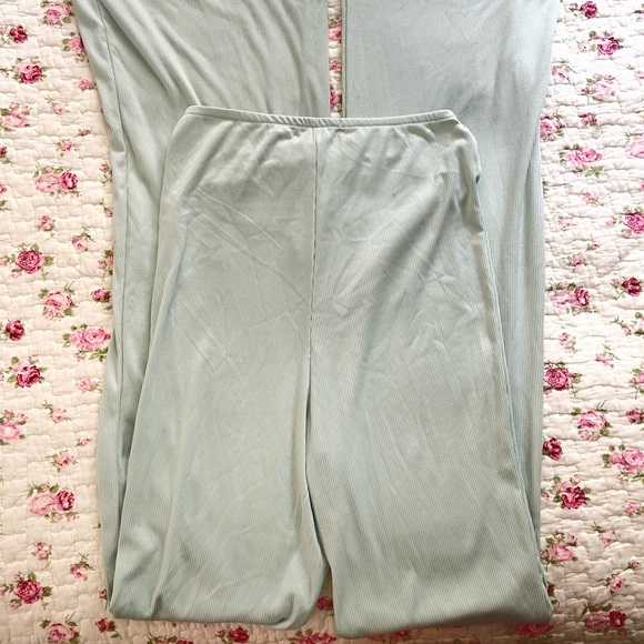 mint green flowy pants - Picture 3 of 3